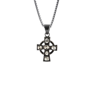 Raw Diamond Celtic Cross Pendant